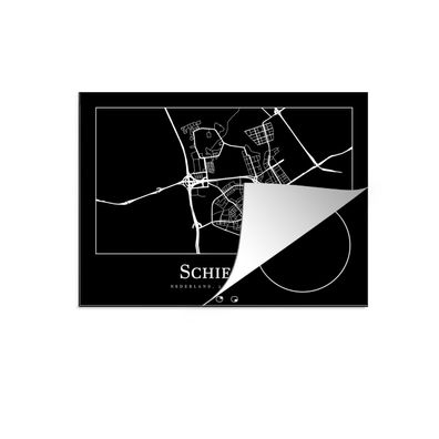 Herdabdeckplatte 75x52 cm Karte - Schiedam - Karte der Stadt