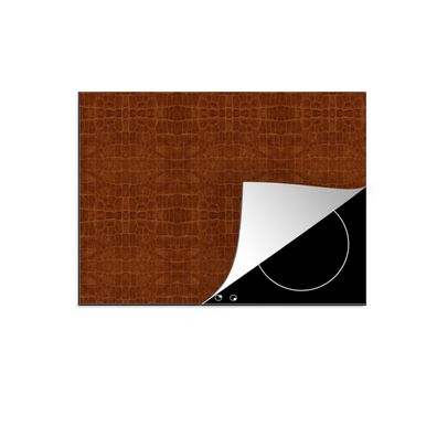 Herdabdeckplatte 75x52 cm Leder - Textur - Tierhaut
