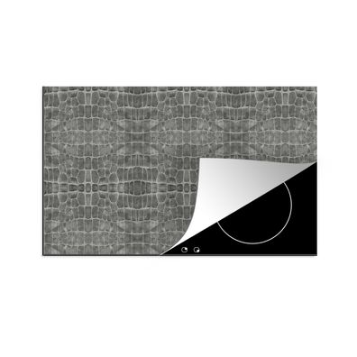Herdabdeckplatte 90x52 cm Leder - Textur - Tiere
