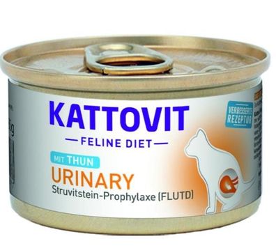 Kattovit ¦Feline Diet - Urinary - Thunfisch - 12 x 85g ¦ nasses Katzenfutter zur ...