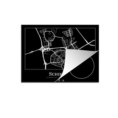 Herdabdeckplatte 65x52 cm Karte - Schiedam - Karte der Stadt