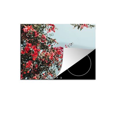 Herdabdeckplatte 70x52 cm Blumen - Luft - Rosa