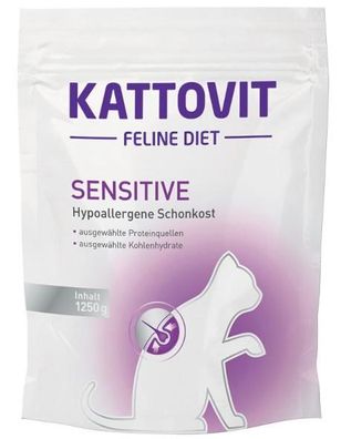 Kattovit ¦ Feline - Sensitive - 1,25kg ¦ getreidefreies Trockenfutter für sensible...