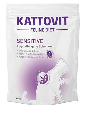 Kattovit ¦ Feline Diet - Sensitive - 400g ¦getreidefreies Trockenfutter für sensib...