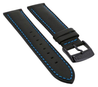 Festina Chronograph Uhrenarmband Leder 22mm schwarz blaue Naht F20344