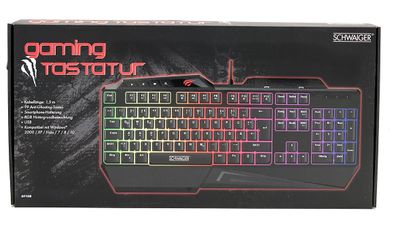 Schwaiger GT108 Gaming Tastatur mit RGB Hintergrundbeleuchtung schwarz NEU & OVP