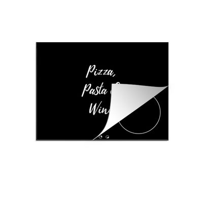 Herdabdeckplatte 75x52 cm Zitate - Sprichwörter - Weinliebhaber - Pizza, Pasta &amp;