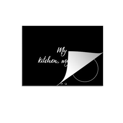 Herdabdeckplatte 60x52 cm Zitate - Kochen - Meine Küche, meine Regeln - Sprichwörter
