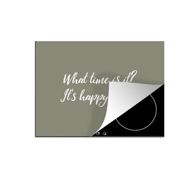 Herdabdeckplatte 65x52 cm Wie spät ist es? Es ist Happy Hour - Sprichwörter - Zitate