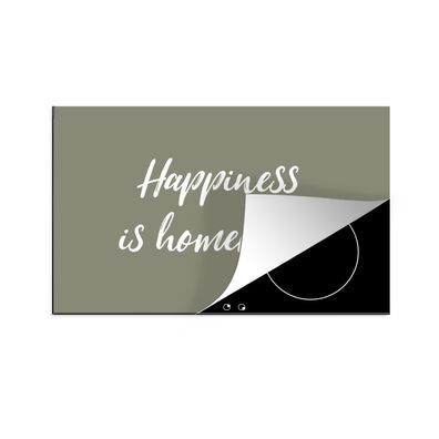 Herdabdeckplatte 80x52 cm Zitate - Das Glück ist hausgemacht - Sprichwörter - Glück