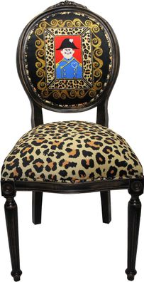 Casa Padrino Barock Luxus Esszimmer Stuhl ohne Armlehnen Lord - Designer Stuhl - Limi
