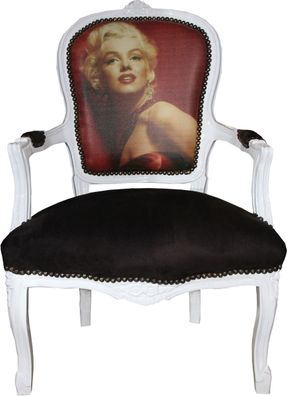 Casa Padrino Barock Salon Stuhl Marilyn Monroe - Barock Antik Stil Möbel - Mod3 - Lim