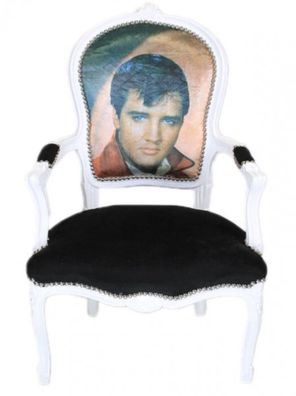 Casa Padrino Barock Salon Stuhl Elvis Presley - Barock Antik Stil Möbel