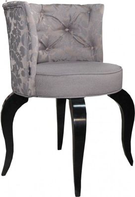Casa Padrino Barock Salon Stuhl Braun Muster / Schwarz - Designer Sessel - Luxus Qual