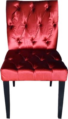 Casa Padrino Barock Esszimmer Stuhl Bordeaux Rot / Schwarz - Designer Stuhl - Luxus Q