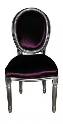 Casa Padrino Barock Esszimmer Stuhl Lila - Designer Stuhl - Luxus Qualität
