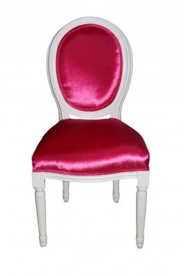Casa Padrino Barock Esszimmer Stuhl ohne Armlehne Pink - Designer Stuhl - Luxus Quali