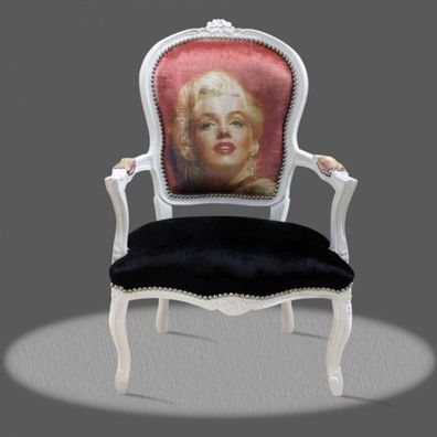 Casa Padrino Barock Salon Stuhl Marilyn Monroe - Barock Antik Stil Möbel