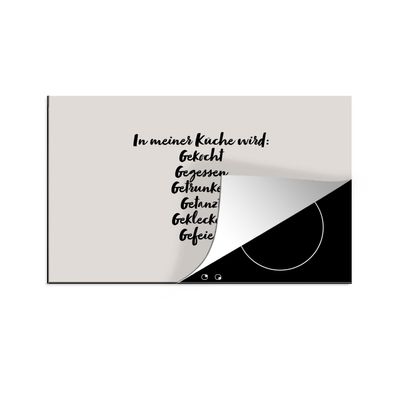 Herdabdeckplatte 80x52 cm Zitate - Sprichwörter - In meiner Küche - Küche