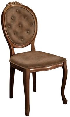 Casa Padrino Barock Esszimmerstuhl Braun - Handgefertigter Antik Stil Stuhl - Esszimm