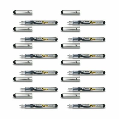 Pilot V-Pen Silver - 12er-Set schwarz