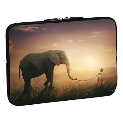 PEDEA Design Schutzhülle 13,3 Zoll (33,8 cm) Laptop Notebook Tasche Hülle, eleph