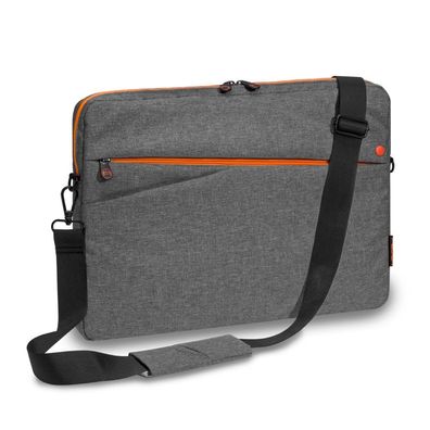 PEDEA Laptoptasche 13,3 Zoll (33,8cm) Fashion grau, orange Notebook Umhängetasch