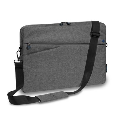 PEDEA Laptoptasche 13,3 Zoll (33,8cm) Fashion grau Notebook Umhängetasche mit Sc