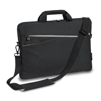 PEDEA Laptoptasche 13,3 Zoll (33,8cm) Fashion schwarz Notebook Umhängetasche mit