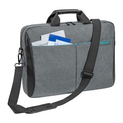 PEDEA Laptoptasche 15,6 Zoll (39,6 cm) Lifestyle grau Notebook Umhängetasche mit
