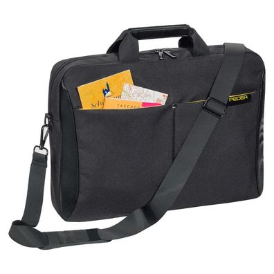 PEDEA Laptoptasche 15,6 Zoll (39,6 cm) Lifestyle schwarz, gelb Notebook Umhänget