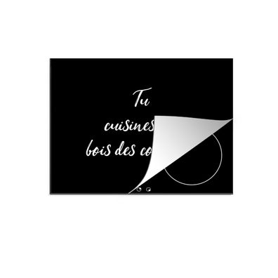 Herdabdeckplatte 65x52 cm Sprichwörter - Tu cuisines je bois des cocktails - Zitate -