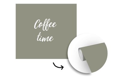 Tapete Fototapete - 300x300 cm Kaffeezeit - Sprichwörter - Kaffee (Gr. 300x300 cm)