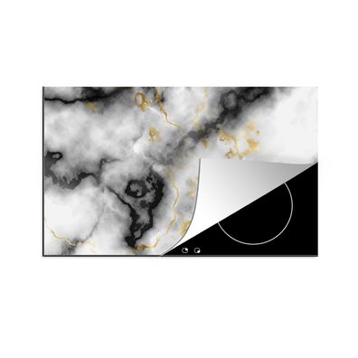 Herdabdeckplatte 90x52 cm Achat - Gold - Marmor - Edelsteine
