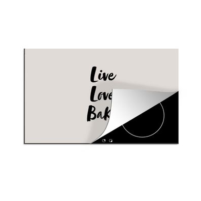 Herdabdeckplatte 90x52 cm Zitate - Liebe - Leben Liebe Backen - Sprichwörter