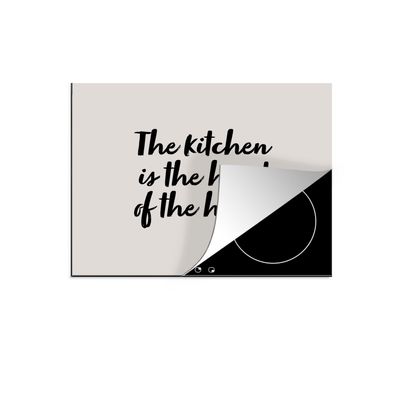 Herdabdeckplatte 60x52 cm Zitate - Kochen - Sprichwörter - Die Küche ist das Herz des