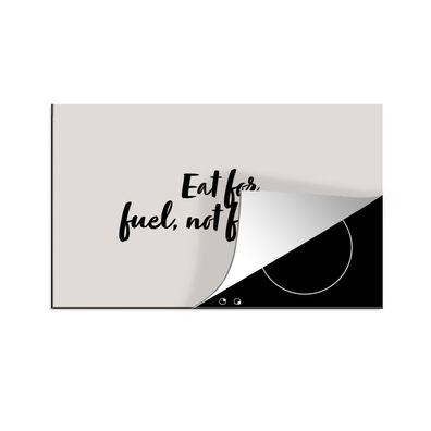 Herdabdeckplatte 78x52 cm Zitate - Spaß - Sprichwörter - Essen als Kraftstoff, nicht