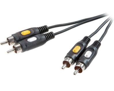 Audio/ Video Kabel 2x Cinch-Stecker 2m