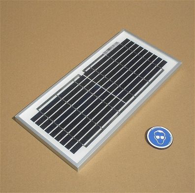 Solarpanel Solarmodul Solarzelle 5W 5 W Watt für 6V Volt DC 9,01V 0,56A max