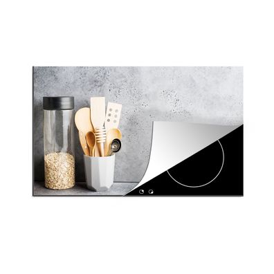 Herdabdeckplatte 85x52 cm Müsli - Spatel - Küchenutensilien