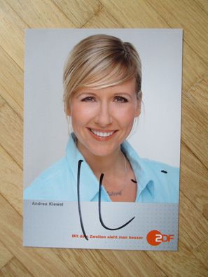 ZDF Fernsehmoderatorin Andrea Kiewel - handsigniertes Autogramm!!!