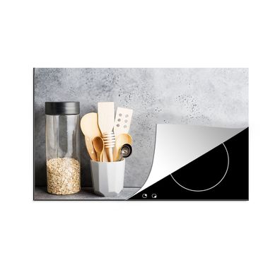 Herdabdeckplatte 80x52 cm Müsli - Spatel - Küchenutensilien