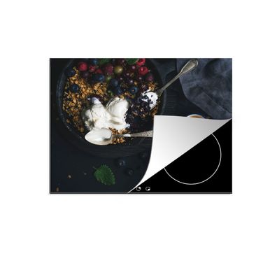 Herdabdeckplatte 75x52 cm Kaffee - Obst - Haferflocken