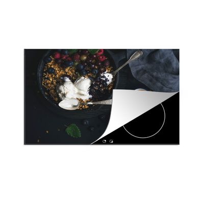 Herdabdeckplatte 78x52 cm Kaffee - Obst - Haferflocken