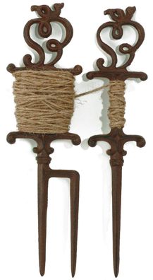 Pflanzschnur 25m Gusseisen Spule Bindfaden Gartenhilfe für Beete Hecken Gemüse