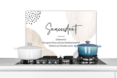 Spritzschutz Küchenrückwand - 70x50 cm Sprichwörter - Zitate - Snaccident - Wörterbuc