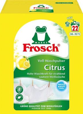 Frosch Waschmittel Citrus, Vollwaschmittel-Pulver BIO 22 WG