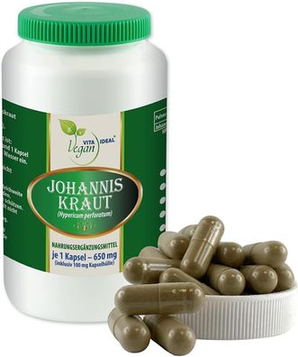 Vitaideal VEGAN® Johanniskraut (Hypericum perforatum) vegane Kapseln