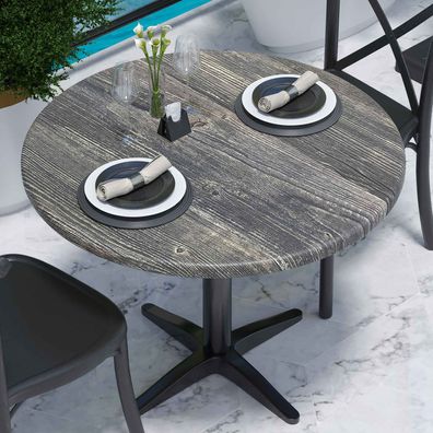 WERZA | Werzalit Tischplatte | Ø70cm | Rustikales Kiefer | Topalit Tischplatte