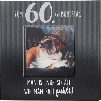 3D Klappkarten mit Musik & Licht - Zum 60. Geburtstag Man ist nur so alt...